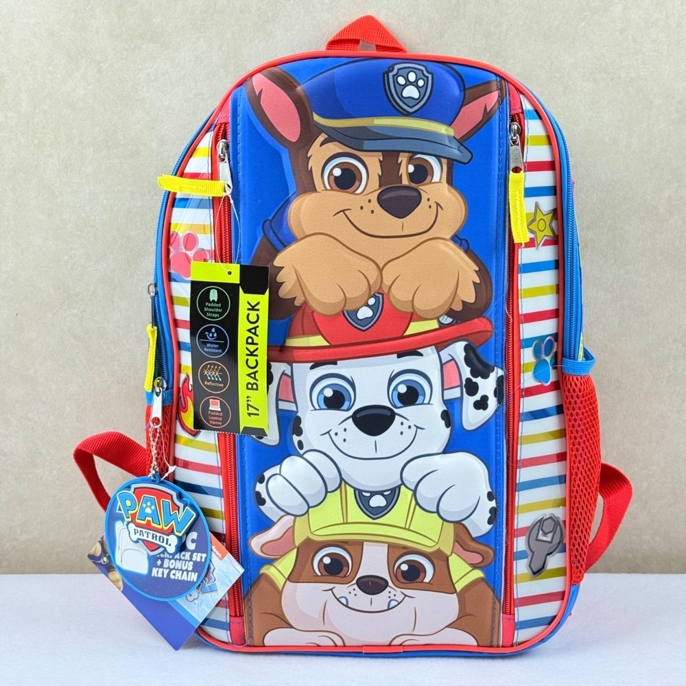 Nickelodeon Paw Patrol Kid Backpack 17" Water Resistant Padded Laptop Sleeve NWT